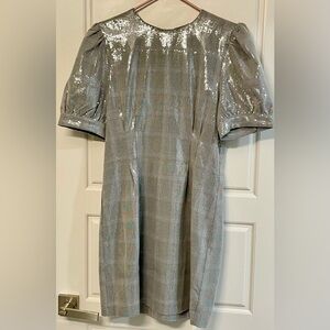 En Saison Sequin Plaid Dress